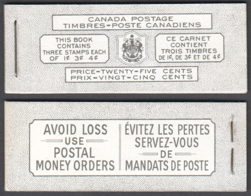 Canada Scott 328a+327a+325a MNH BK47 French - Click Image to Close